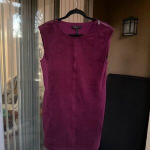 BCBGMaxAzria Rich Burgundy Suede Dress